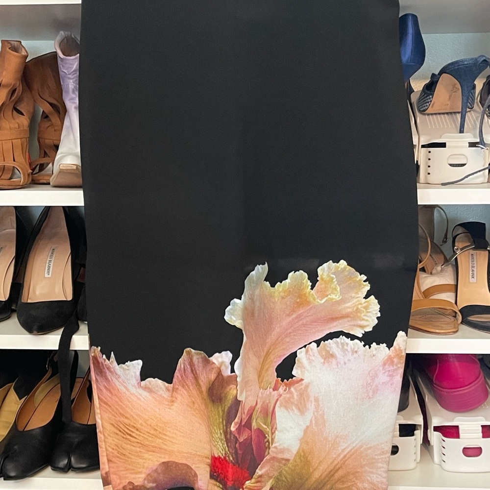 Givenchy Orange Cream Knee-Length Pencil Skirt Cocktail